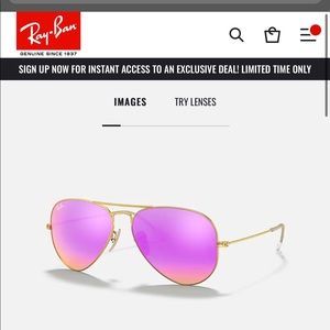 Purple aviator Ray-ban’s